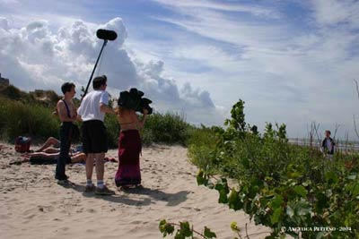 Prise de vue de Travelling et Contre-Jour  la mer belge  Angelica Petteno