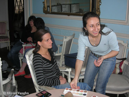 Laughing in the make-up room  Olivier Vaughn